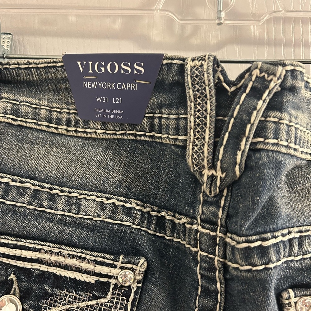 Vigoss The New York Capri Jeans. Size 31 NWT - Picture 7 of 8